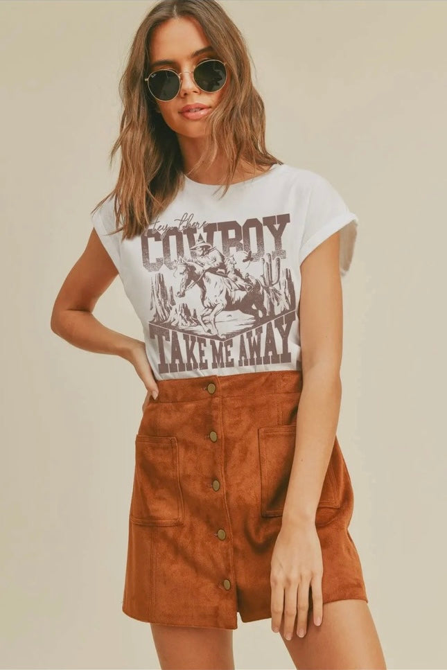 Take Me Away Cowboy Graphic Roll Up