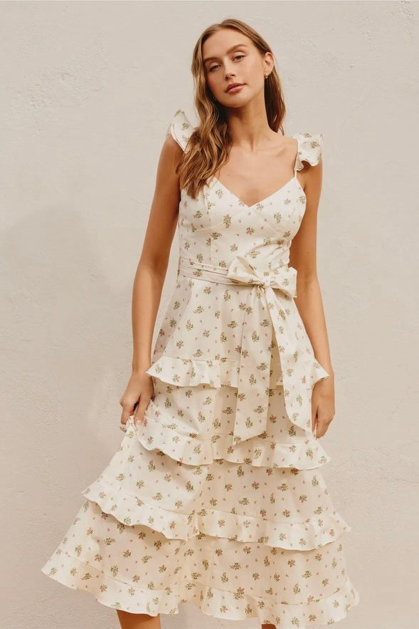 My Baby Tiered Midi Dress
