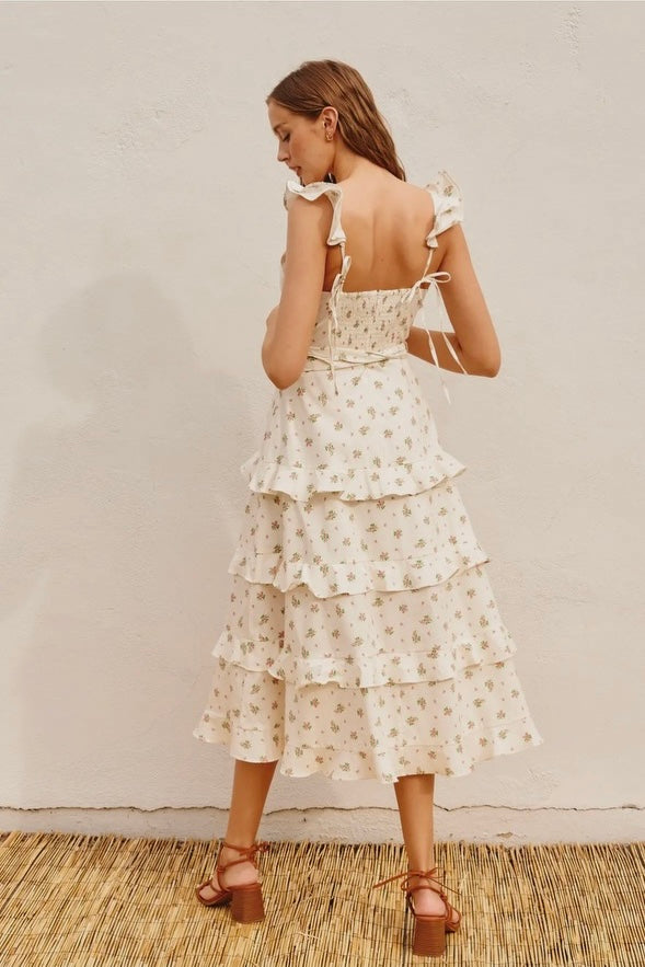 My Baby Tiered Midi Dress