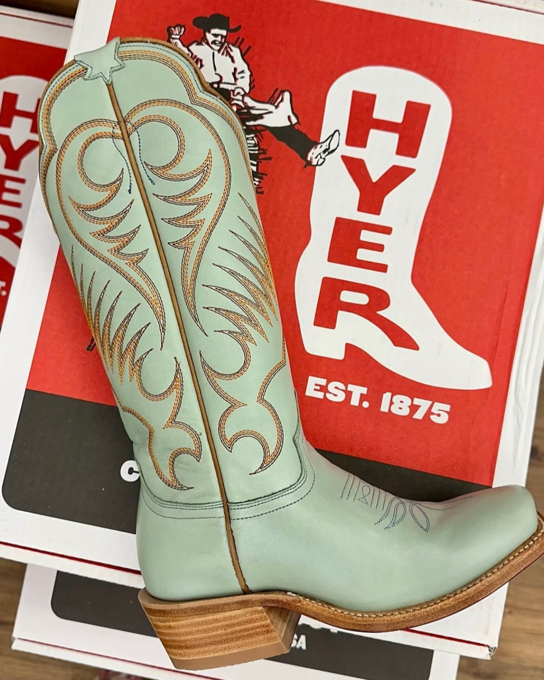 Hyer Boots – Leawood in Robin Egg Burnished