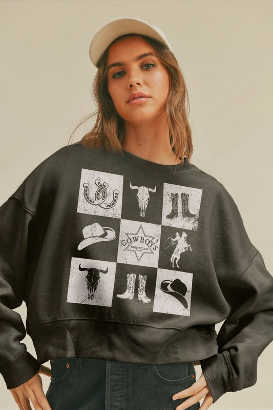 Cowboys Nightclub Graphic Sweatshirt