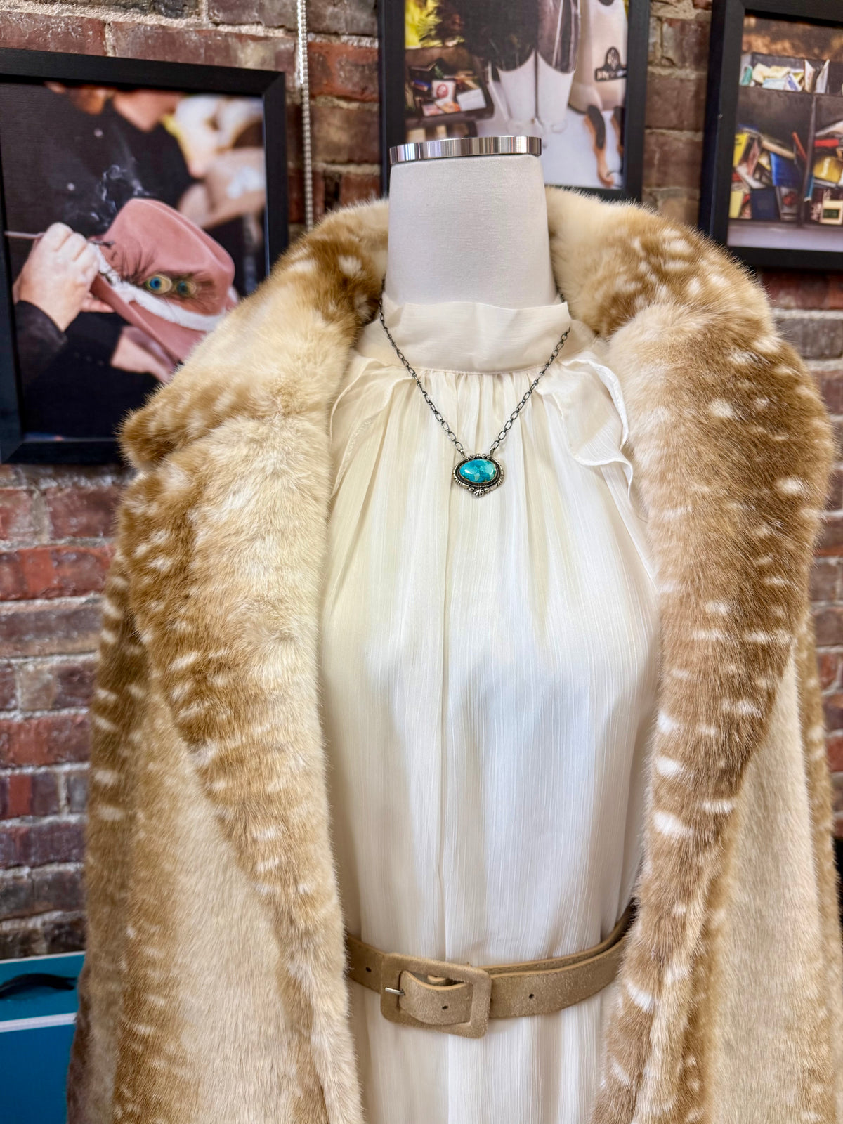 Sonoran Gold Turquoise Pendant Necklace Sterling Silver | Navajo Handmade by Daniel Benally | Statement Southwestern Jewelry