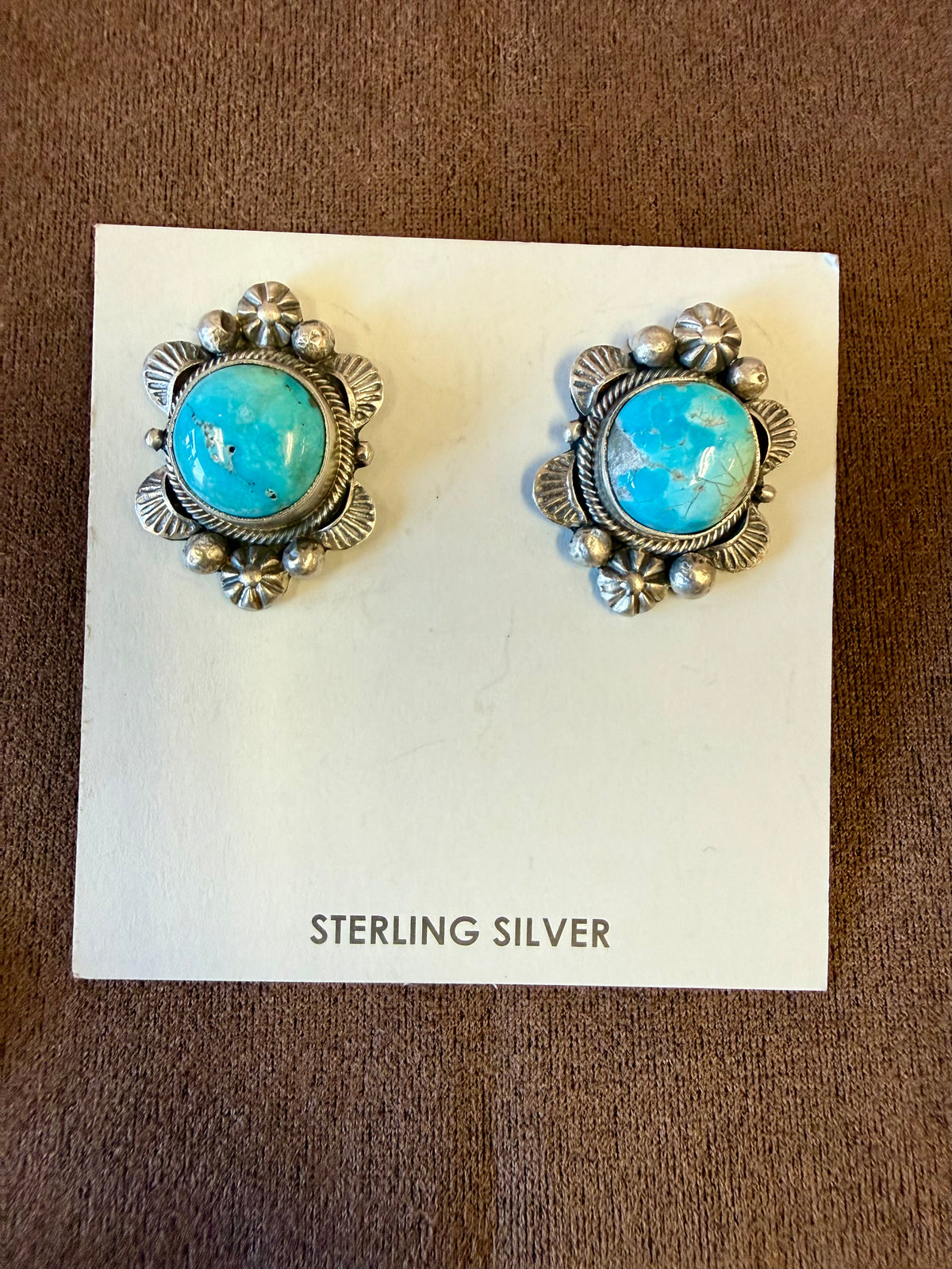 Navajo Squash Blossom Necklace Set Sterling Silver | Royston Turquoise by Eli Skeets | Handmade Statement Jewelry with Matching Earrings