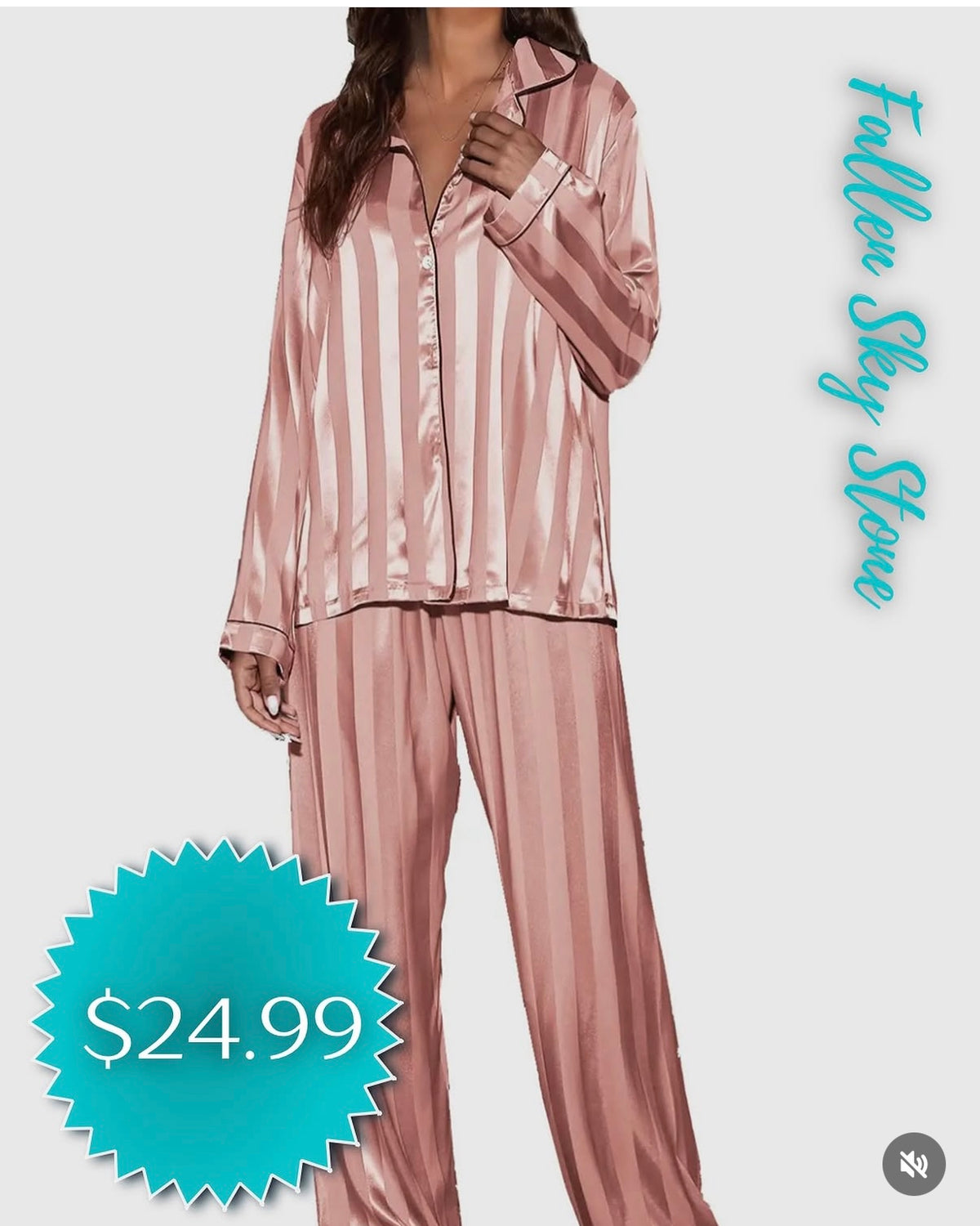Satin Striped Pajama Set