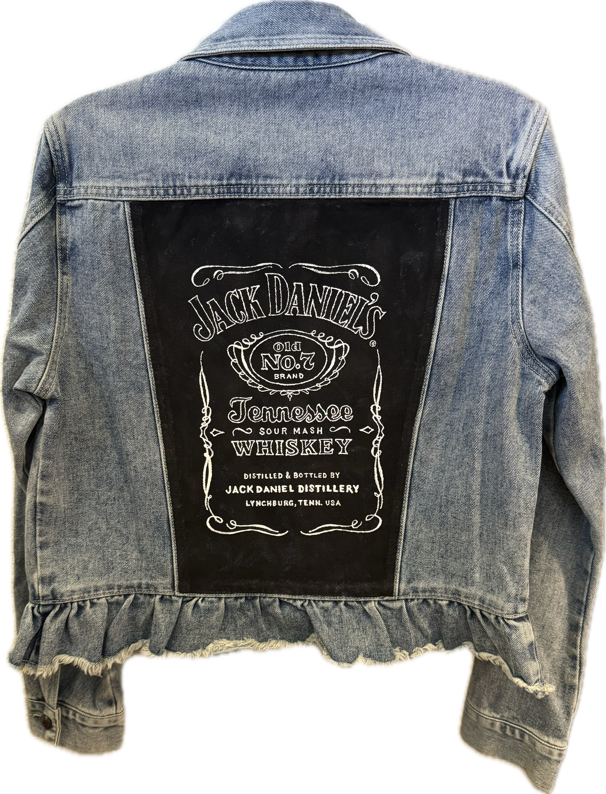 Custom Hand-Painted Jack Daniel’s Denim Jacket