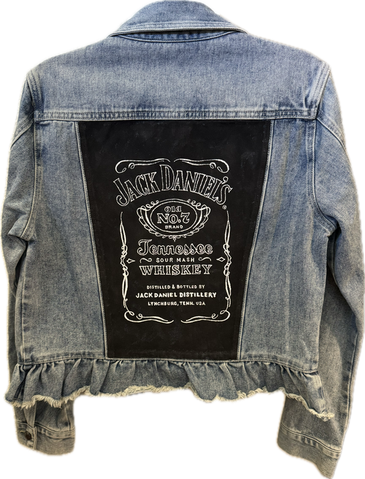 Custom Hand-Painted Jack Daniel’s Denim Jacket