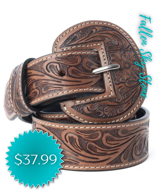 Myra Tooled Leather Western Belt